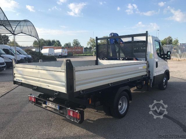 Tipper van IVECO DAILY 35C14H Cassone ribaltabile trilat.+ Gru