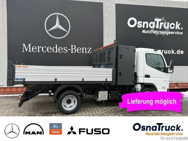 Tipper van FUSO 3C15 Hinterkipper + Box Klima,AHK 3,5t,Diff.-Sp.