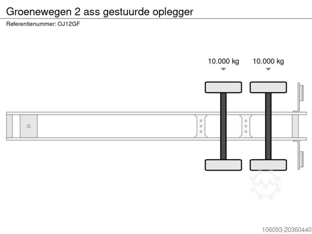 Suitcase Groenewegen 2 ass gestuurde oplegger