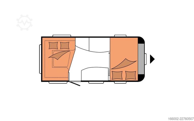 Caravan HOBBY De Luxe 455 UF 1.500 kg Auflastung