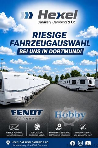 Caravan HOBBY De Luxe 515 UHK Hubbett hinten, Etagenbetten