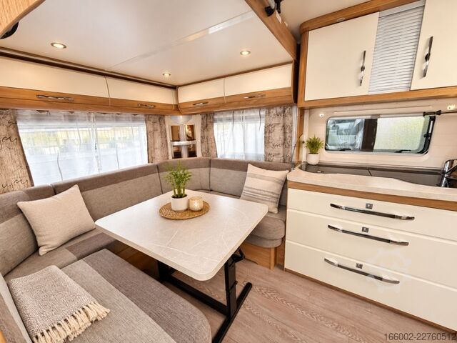 Caravan HOBBY De Luxe 515 UHK Hubbett hinten, Etagenbetten