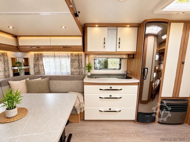 Caravan HOBBY De Luxe 515 UHK Hubbett hinten, Etagenbetten