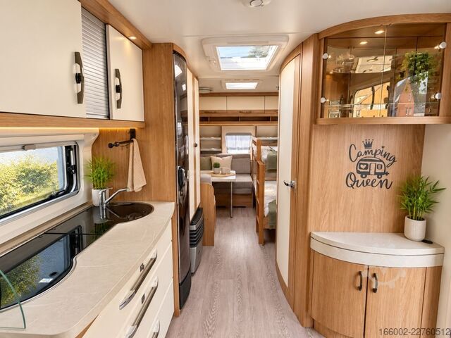 Caravan HOBBY De Luxe 515 UHK Hubbett hinten, Etagenbetten