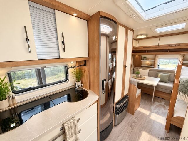 Caravan HOBBY De Luxe 515 UHK Hubbett hinten, Etagenbetten