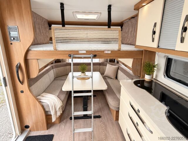 Caravan HOBBY De Luxe 515 UHK Hubbett hinten, Etagenbetten