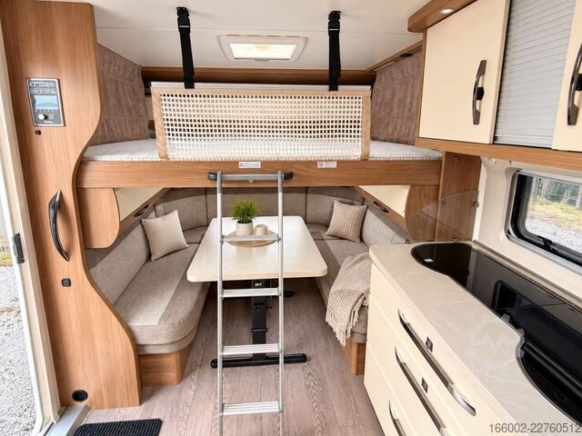 Caravan HOBBY De Luxe 515 UHK Hubbett hinten, Etagenbetten