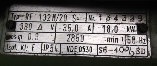 Electric motor 18 kW 2850 Rpm Unbekannt RF132M/20S