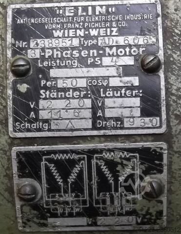 Electric motor 3 kW 930 rpm ELIN AD606