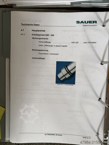 Universal-Bearbeitungszentrum DMG SAUER ULTRASONIC HSC LINEAR 20