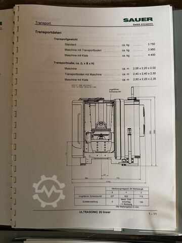 Universal-Bearbeitungszentrum DMG SAUER ULTRASONIC HSC LINEAR 20
