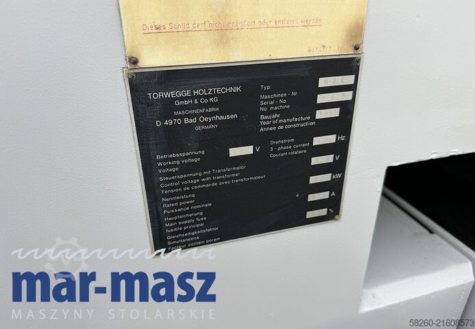 Ketten-Mehrblattkreissäge mit 2 Zuführtischen Torwegge H34 380/120