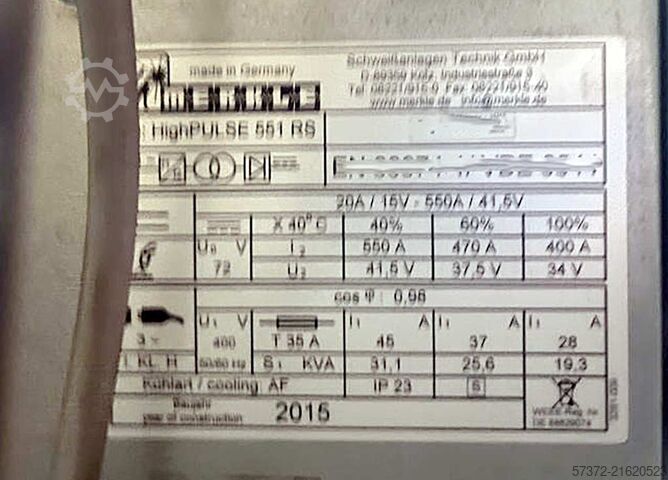 Welding System Merkle HighPulse 551 RS