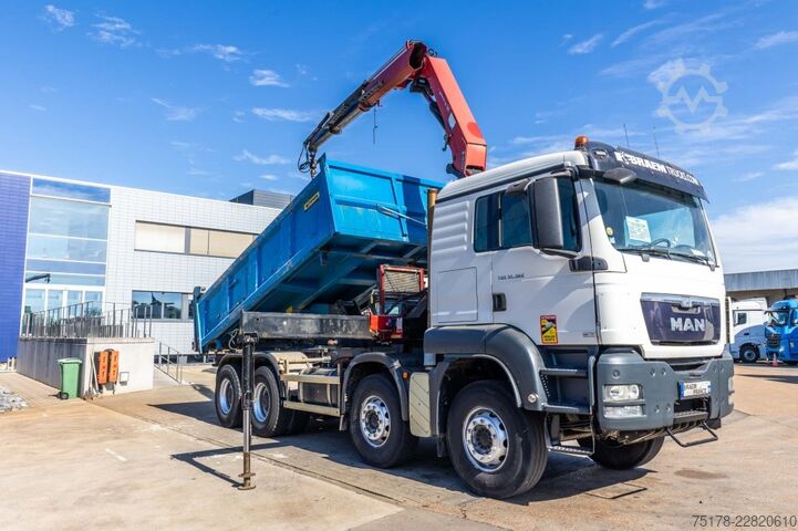 Kipper mit Kran MAN TGS 35.360 BB+ BIBENNE+HMF 18T/m+2EXT
