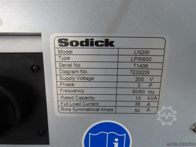 Wire eroding machine Sodick AG600L