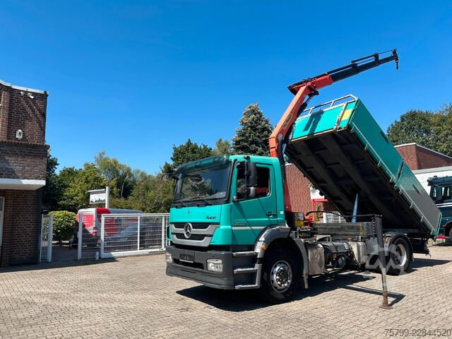 Dreiseitenkipper LKW MERCEDES-BENZ 1833 Axor  3Skipper + PK 12002 Kran 4x2