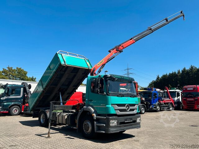 Dreiseitenkipper LKW MERCEDES-BENZ 1833 Axor  3Skipper + PK 12002 Kran 4x2