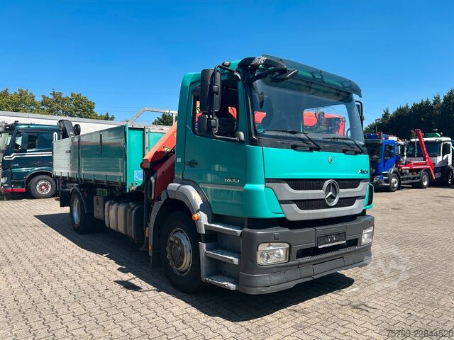 Dreiseitenkipper LKW MERCEDES-BENZ 1833 Axor  3Skipper + PK 12002 Kran 4x2