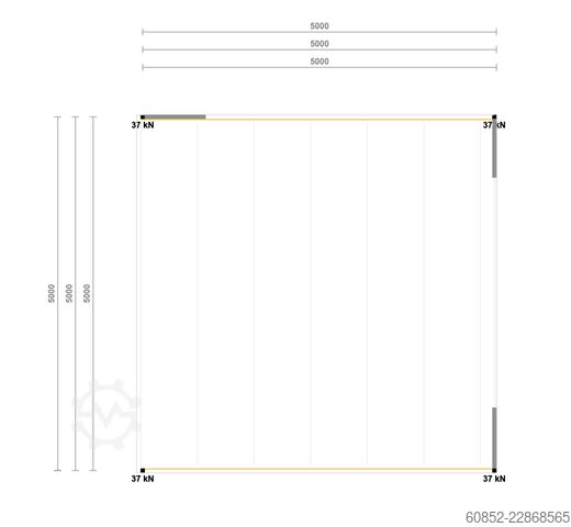 Lagerbühne 5x5m Lagerbühne , Belastung : 500kg/qm Unterkante: 2,5m , ca. 25qm Systembühne