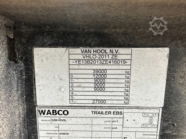 Containertransport Van Hool 20FT ADR CHASSIS / galvanized / MB DISC / 2x li...