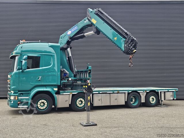 Ladepritsche Scania R450 8x2 / HMF 60TM / CRANE / KRAN