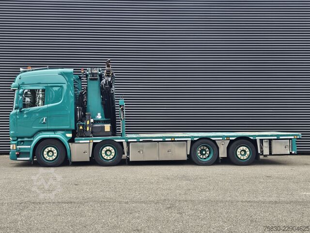 Ladepritsche Scania R450 8x2 / HMF 60TM / CRANE / KRAN