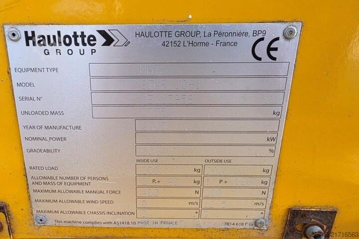 Gelenkteleskoparbeitsbühne Haulotte STAR 10 Electric, 10m Working Height, 3m Reach, 20