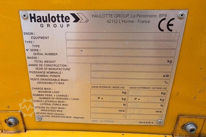 Gelenkteleskoparbeitsbühne Haulotte STAR 10 Electric, 10m Working Height, 3m Reach, 20