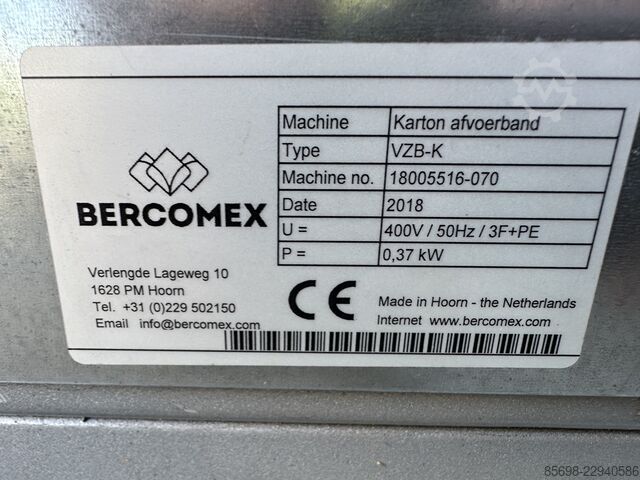 Bercomex elevator incline conveyor 560 x 100 cm BERCOMEX 