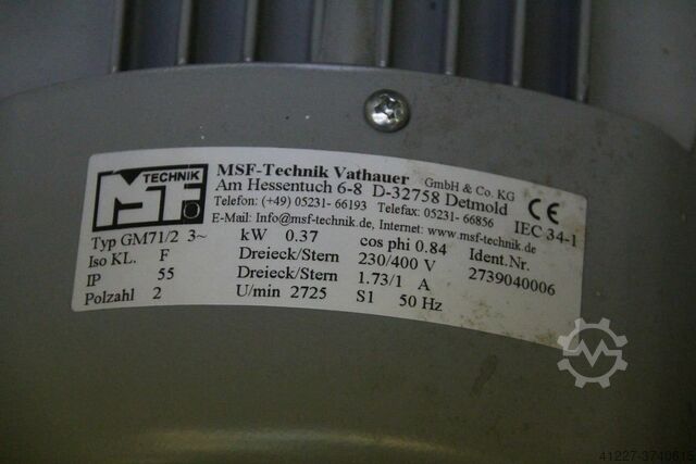 Electric motor 0.37 kW 2725 Rpm MSF-Technik GM71/2