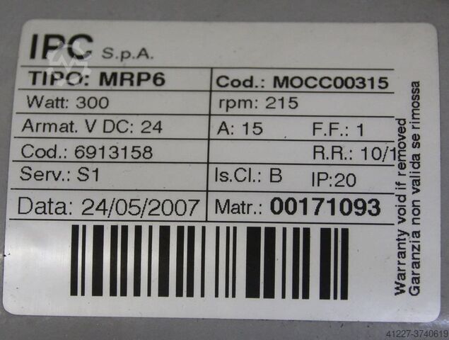 Geared motor 24 V 0.3 kW 215 rpm Gansow MRP6