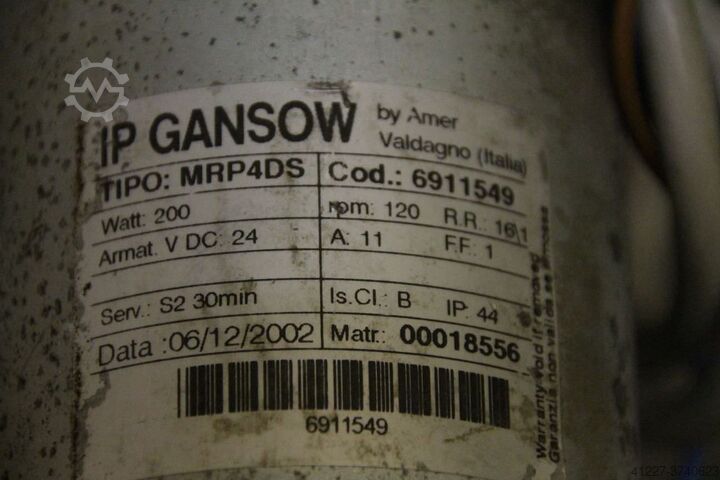 Getriebemotor 24 V 0,2kW 120 U/min Gansow MRP4DS