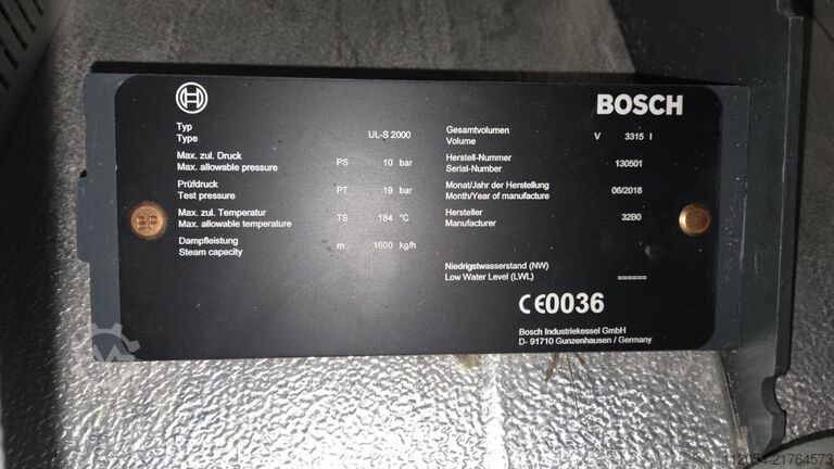 Dampfkessel LOOS BOSCH GROUP UL-S 2000