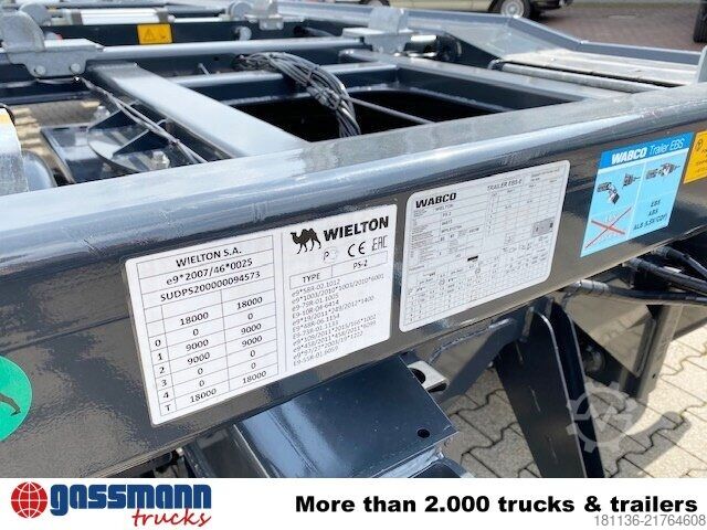 Roll off trailer Wielton PS2P70B Abrollanhänger bis 7,25 m Behälter