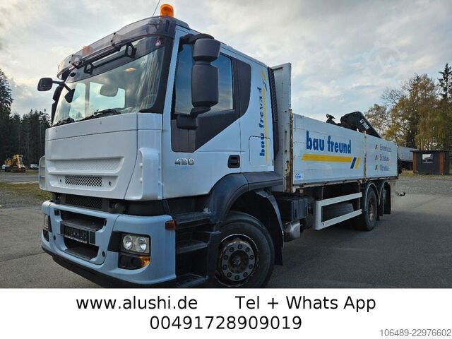 LKW mit Pritsche (offen) IVECO AT 260S42Y 7PS Kran+FUNK Hiab 166 E-4H EEV