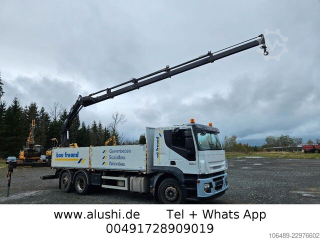 LKW mit Pritsche (offen) IVECO AT 260S42Y 7PS Kran+FUNK Hiab 166 E-4H EEV