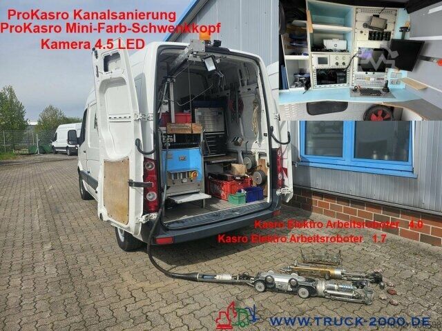 Vacuum tank truck Volkswagen Crafter PROKASRO Kanalsanierung + Kamera & Fräse