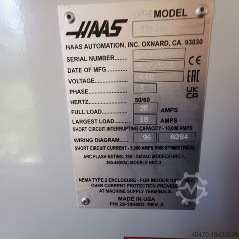 Cnc lathe without tailstock HAAS ST10
