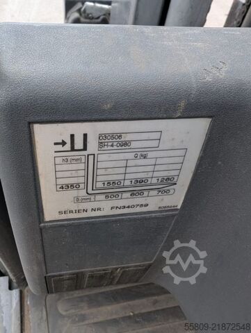 Electric 3-wheel forklift Jungheinrich LE ac 16 L // containerfähig // Triplex // Seitens