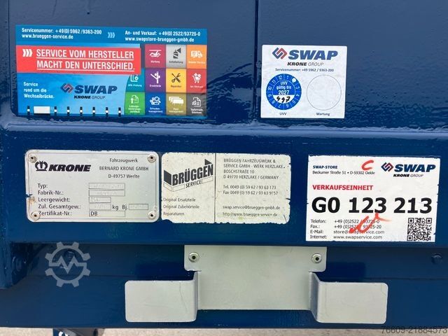 Swap body trailer KRONE Wechselbrücke Plane