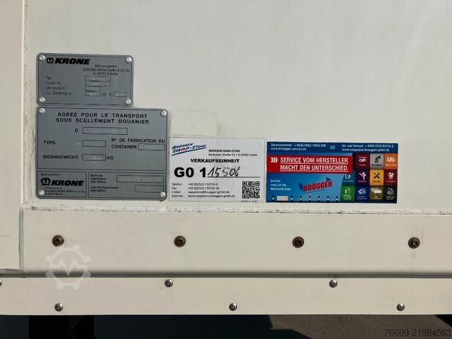 Swap body trailer KRONE Wechselbrücke Kühlaufbau