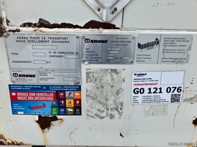 Swap body trailer KRONE Wechselbrücke Koffer