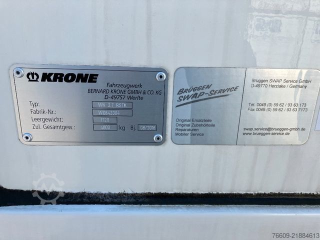 Swap body trailer KRONE Wechselbrücke Koffer