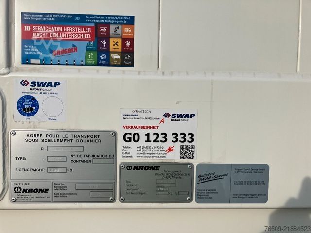 Swap body trailer KRONE Wechselbrücke Koffer