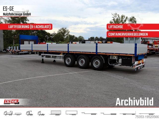 Auflieger mit Arbeitsbühne ES-GE 3-Achs Sattelanhänger - Bordwände + CV