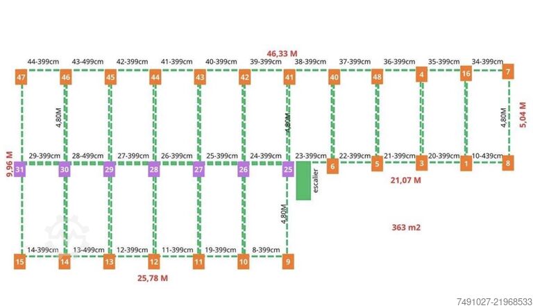 Mezzanine mit 363 m² Fläche – 500 kg/m² Traglast Lücht & Palm 