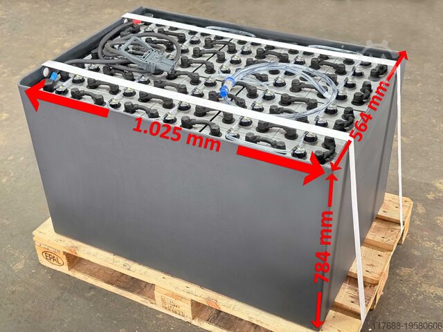 Staplerbatterie Batterie 80V 3PZS 465AH - DIN A Linde K/P - Still MX - R60 - RX60 - Yale Jungheinrich EKX - Toyota 7FBM 8FBM Crown Doosan