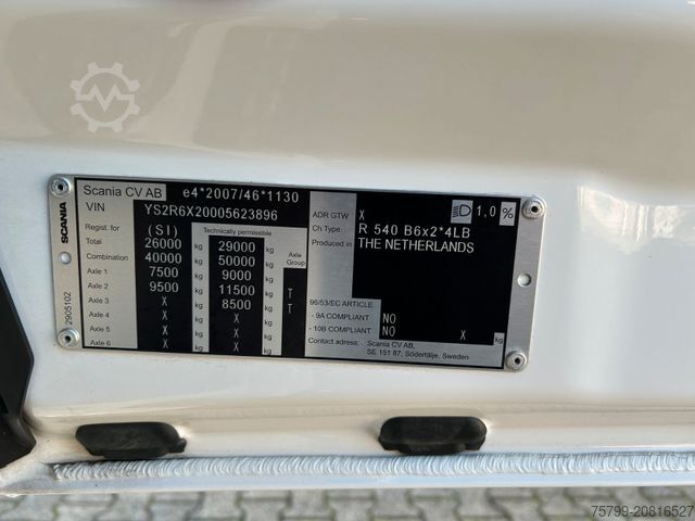 Autokran SCANIA R540 Pritsche + Fassi F545 Kran 6x2