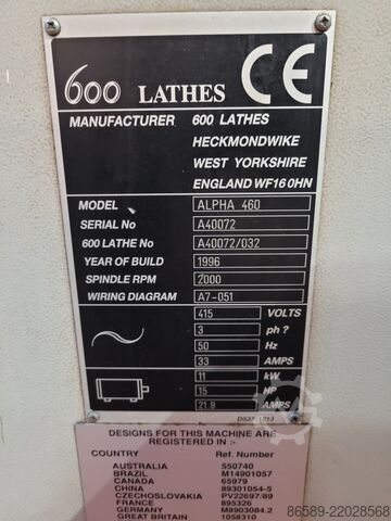 CNC lathe Harrison Alpha 400s