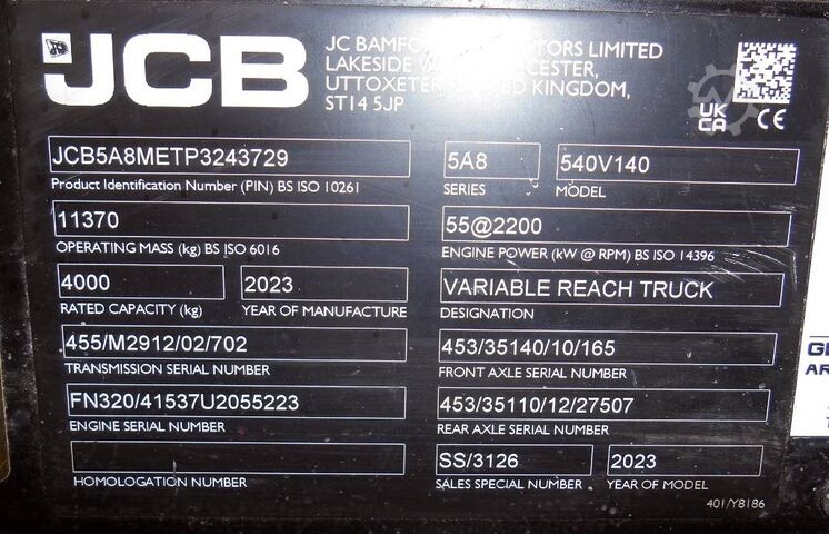 Telehandler JCB 540-140